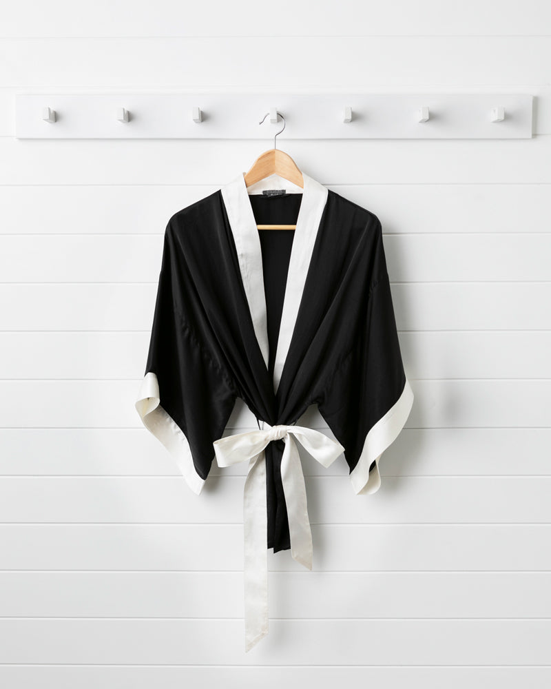 Black and white outlet kimono jacket