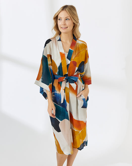Carmel Silk Dressing Gown - Squeak