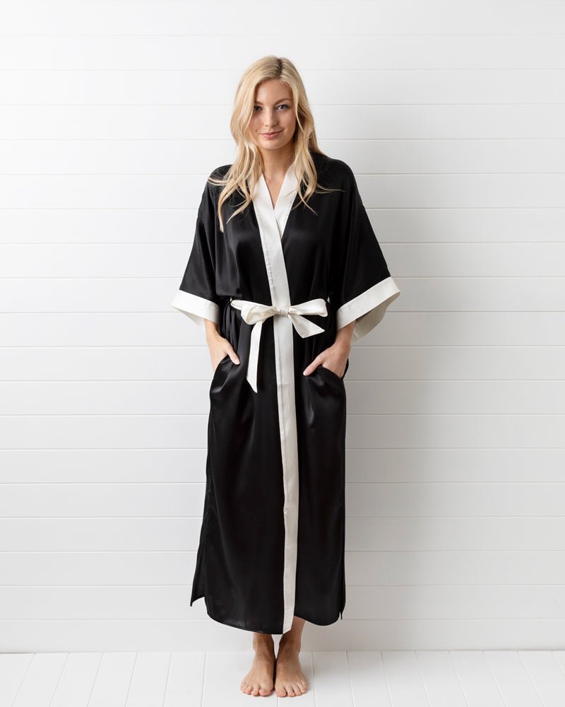 Black Kimono Robe