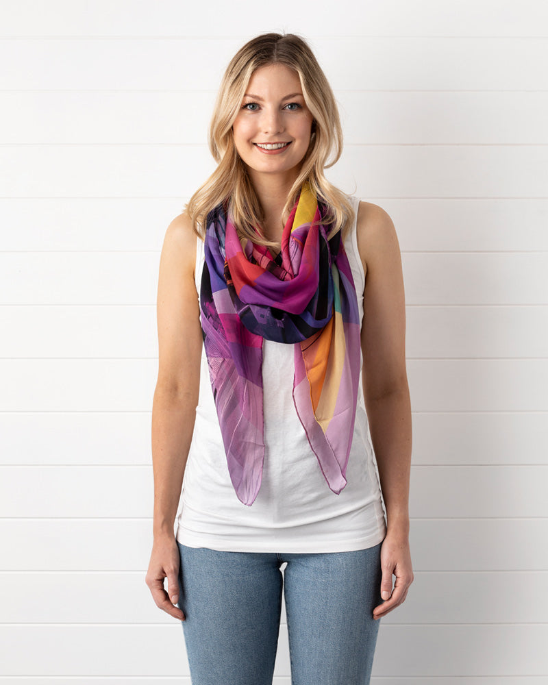 Graphic silk scarves online