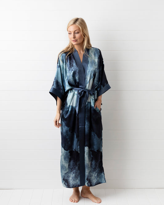 Midnight Ink Kimono Robe - Squeak