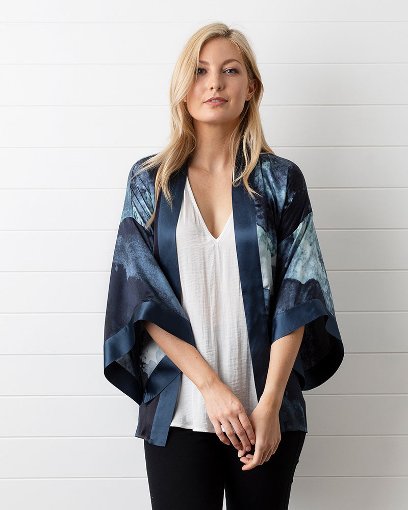 Midnight Ink Kimono Jacket