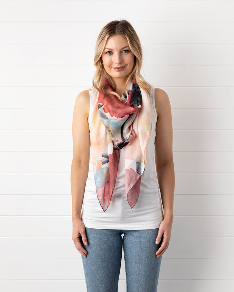 Poppy Silk Scarf