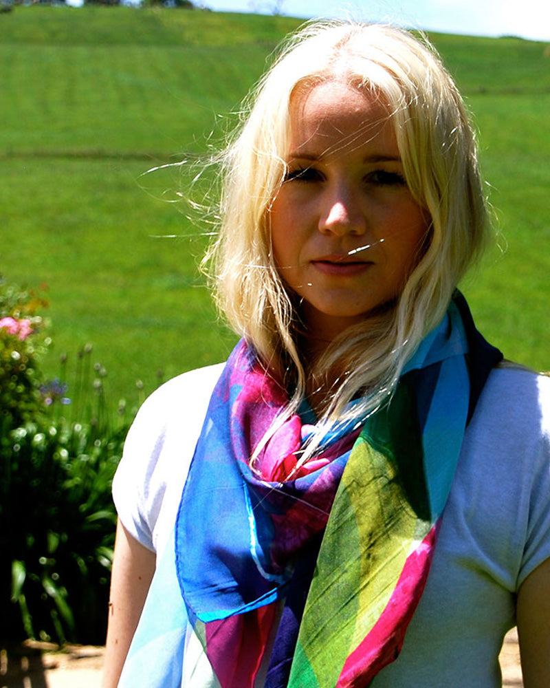 Colourful silk scarves hotsell